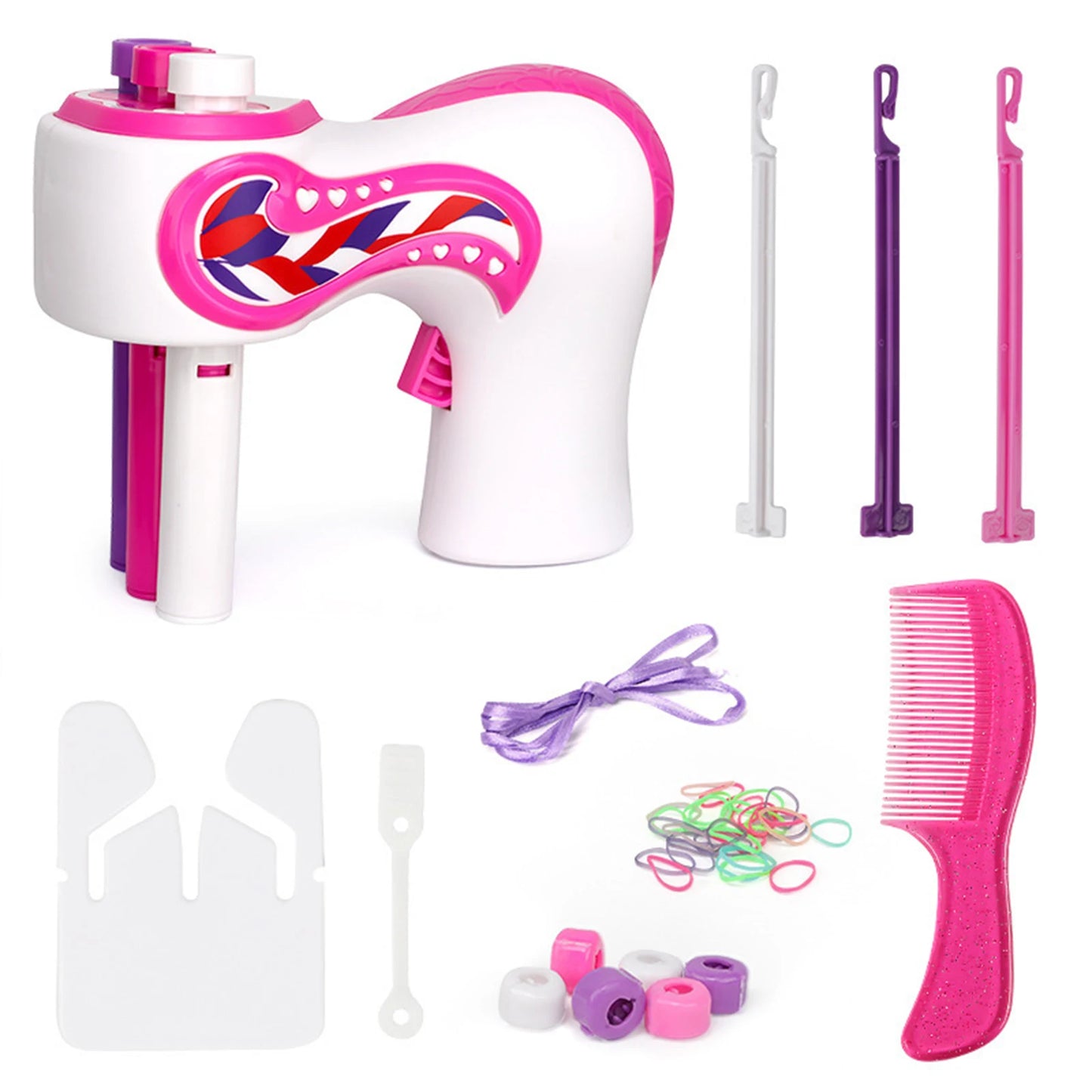 BraidWhirl™ Hair Styling Machine – Pigtail & Twist Kit for Kids