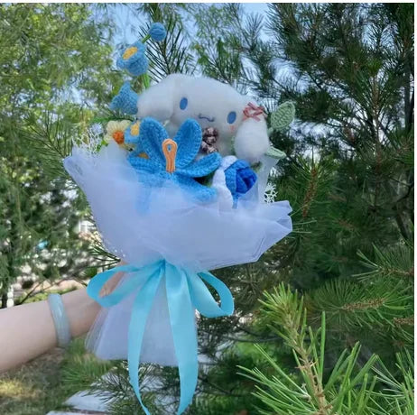 Cartoon Handmade Hello kitty bouquet Plush dolls creative Valentine Christmas Graduation Gifts For Girls