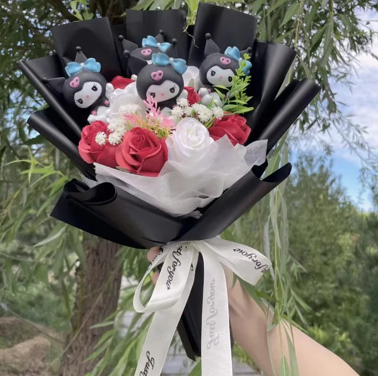 Cartoon Handmade Hello kitty bouquet Plush dolls creative Valentine Christmas Graduation Gifts For Girls