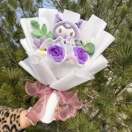 Cartoon Handmade Hello kitty bouquet Plush dolls creative Valentine Christmas Graduation Gifts For Girls