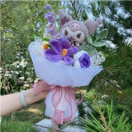 Cartoon Handmade Hello kitty bouquet Plush dolls creative Valentine Christmas Graduation Gifts For Girls