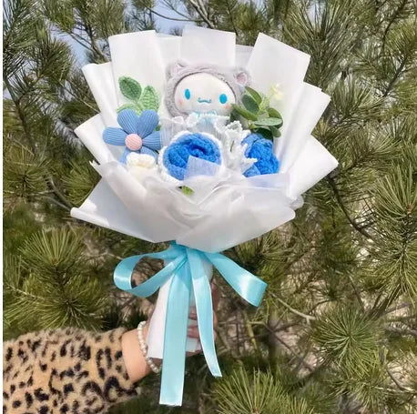 Cartoon Handmade Hello kitty bouquet Plush dolls creative Valentine Christmas Graduation Gifts For Girls
