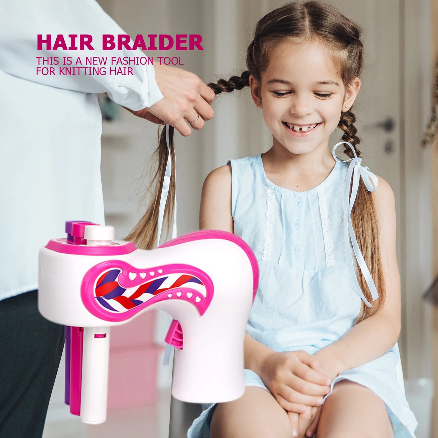 BraidWhirl™ Hair Styling Machine – Pigtail & Twist Kit for Kids