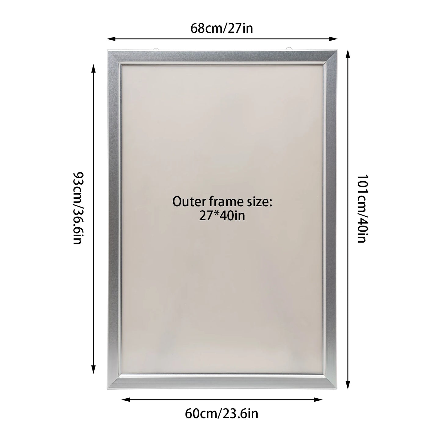 LED Light Box Backlit Movie Poster Art Picture Frame 24" X 36" Advertising Display