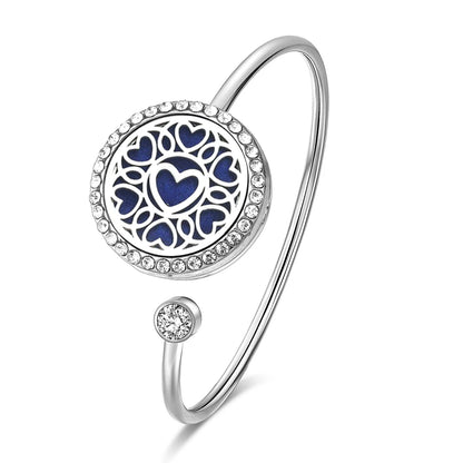 SoulScent™ Tree of Life Aromatherapy Bracelet – Crystal Edition