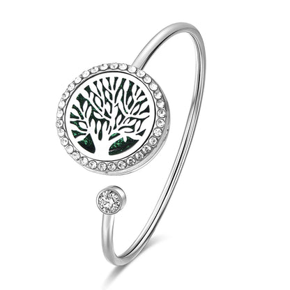 SoulScent™ Tree of Life Aromatherapy Bracelet – Crystal Edition