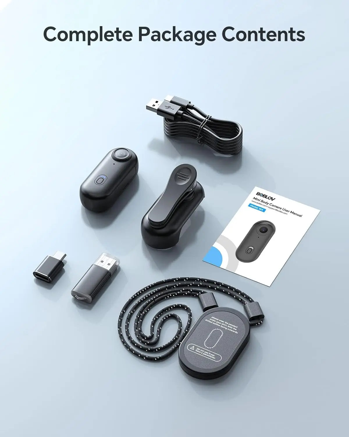 VizoClip™ 2K Mini Body Cam by BOBLOV – 360° Vision Edition
