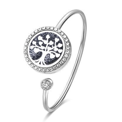SoulScent™ Tree of Life Aromatherapy Bracelet – Crystal Edition