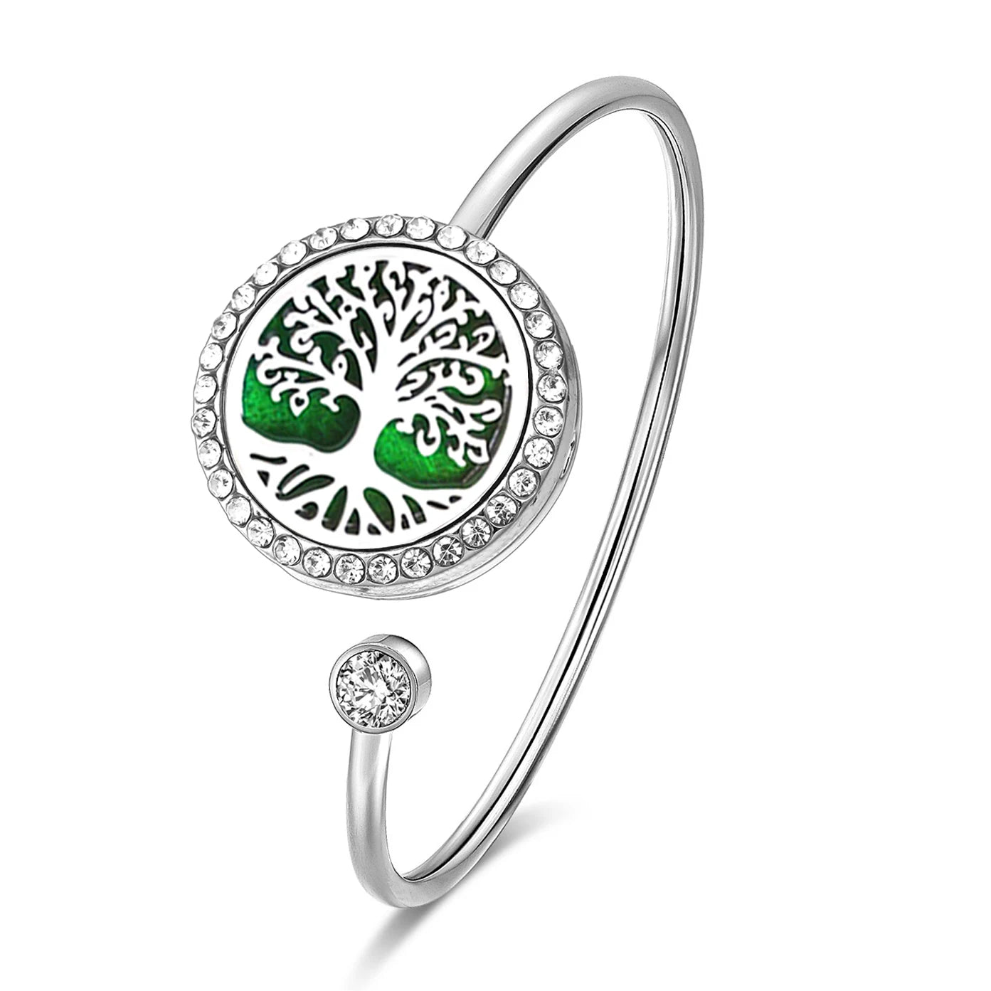 SoulScent™ Tree of Life Aromatherapy Bracelet – Crystal Edition