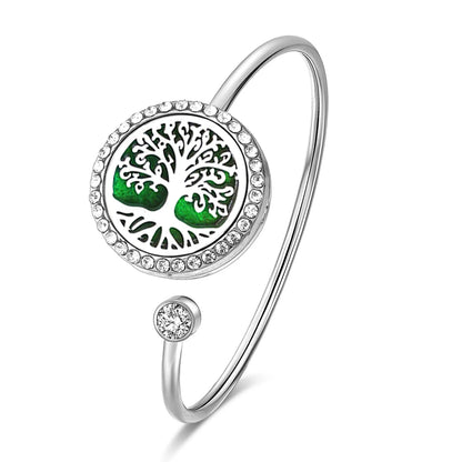 SoulScent™ Tree of Life Aromatherapy Bracelet – Crystal Edition