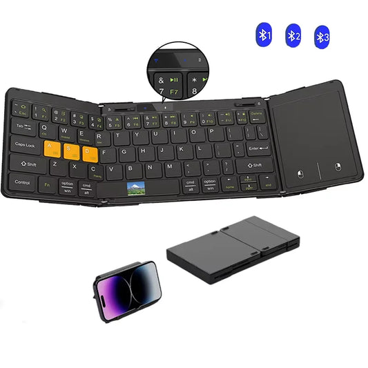 KeyFold™ Smart Travel Keyboard – Foldable TouchPad Edition