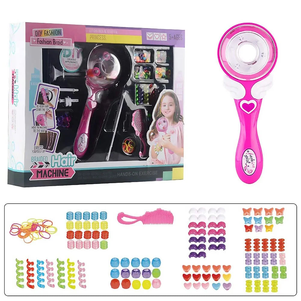 BraidWhirl™ Hair Styling Machine – Pigtail & Twist Kit for Kids