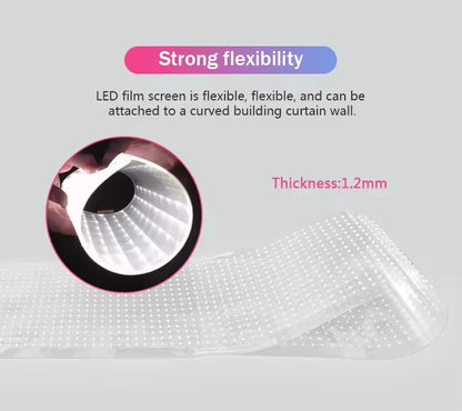 FlexiGlow™ Transparent LED Film – Dynamic Window Display Series