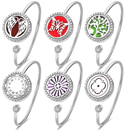 SoulScent™ Tree of Life Aromatherapy Bracelet – Crystal Edition