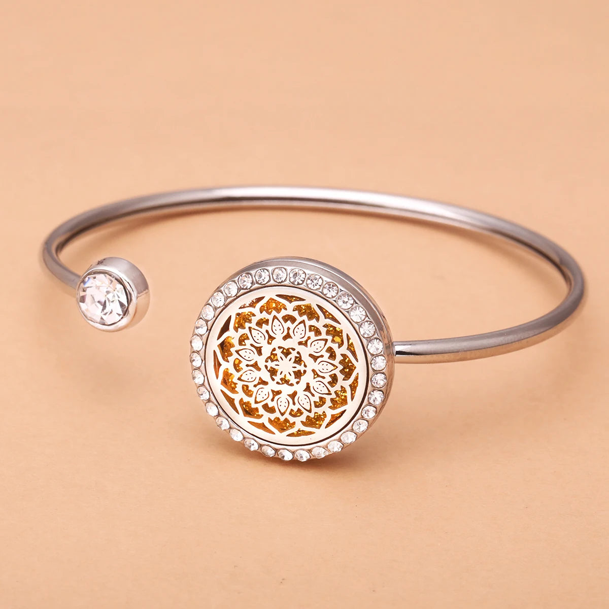 SoulScent™ Tree of Life Aromatherapy Bracelet – Crystal Edition