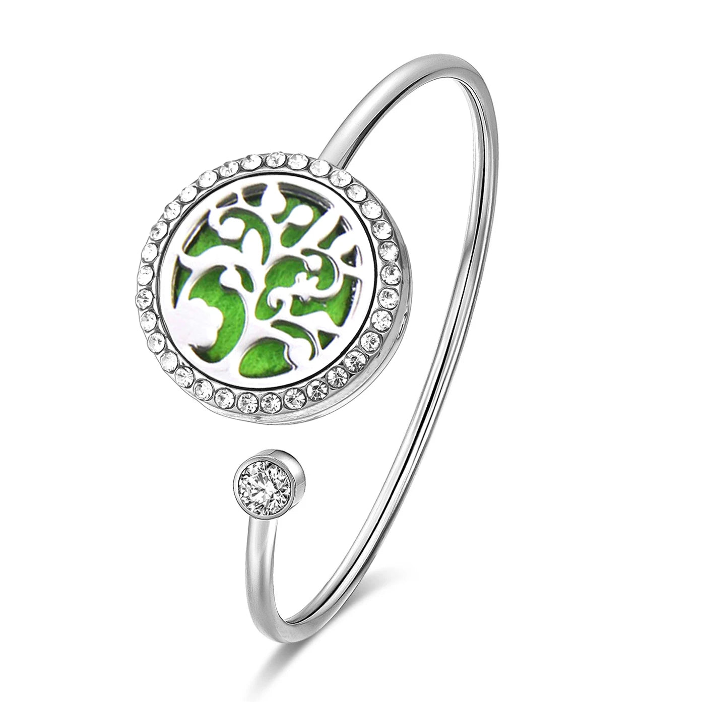 SoulScent™ Tree of Life Aromatherapy Bracelet – Crystal Edition