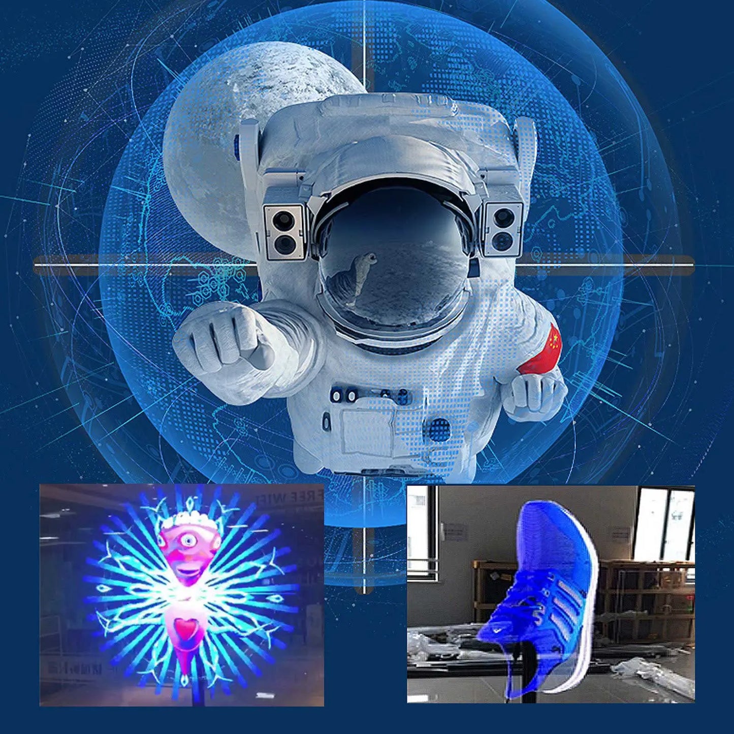 HoloSpin™ 3D Hologram Fan Display – Smart WiFi Ad Projector