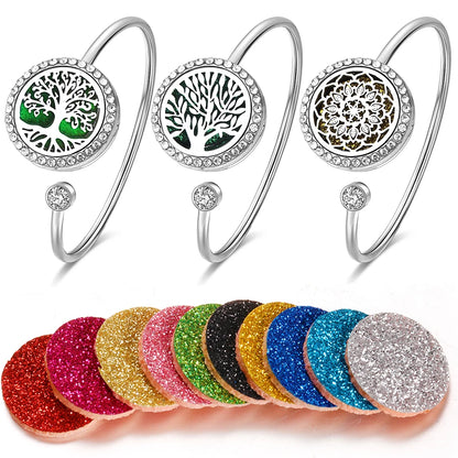 SoulScent™ Tree of Life Aromatherapy Bracelet – Crystal Edition