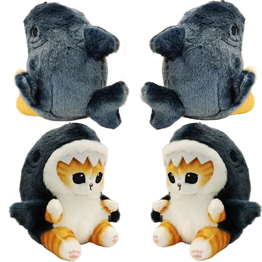 SnackiPals™ Shark Cat Plush Pendant – Fried Shrimp Edition